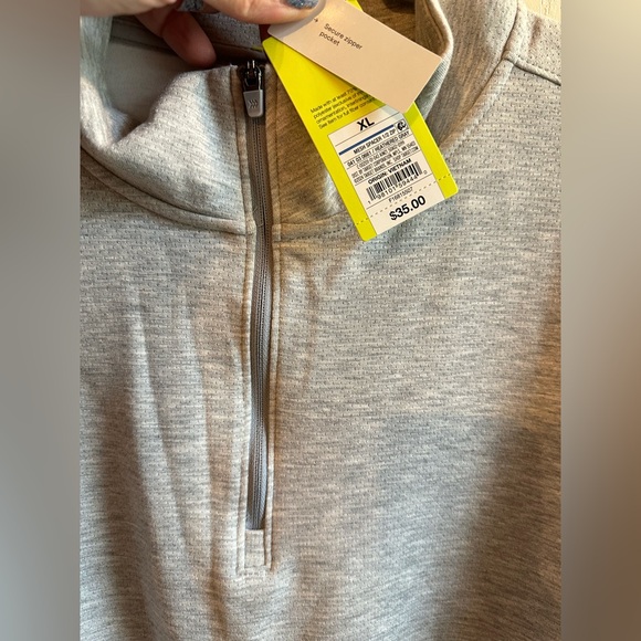 All in Motion Men's Gray Zip-Up Sweater - Picture 4 of 6